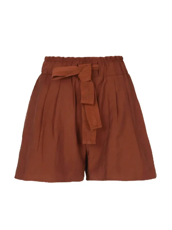 Shorts With Relaxed Fit-Women's Giorgio Short In Cacao