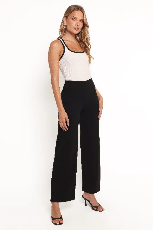 Pants With Classic Fit-Colette Pants - Black