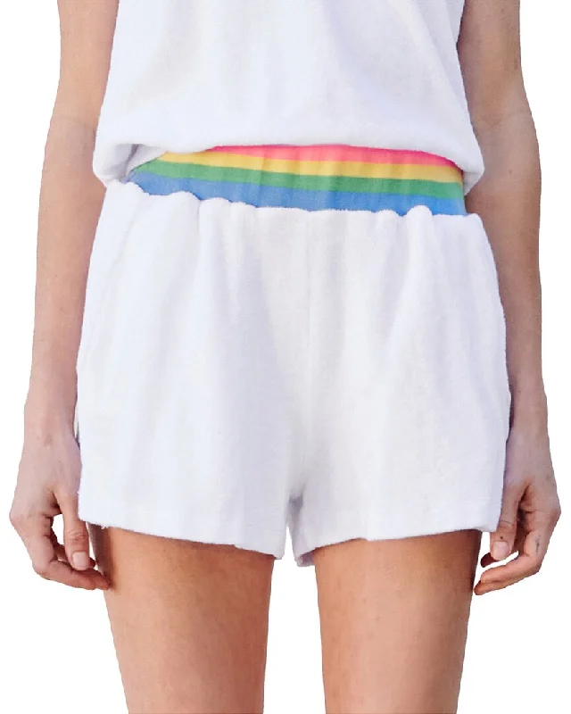 Shorts With UV Protection-SUNDRY Rainbow Rib Pull-On Short