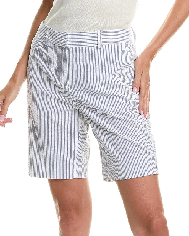 Shorts For Curvy Women-Brooks Brothers Seersucker Short