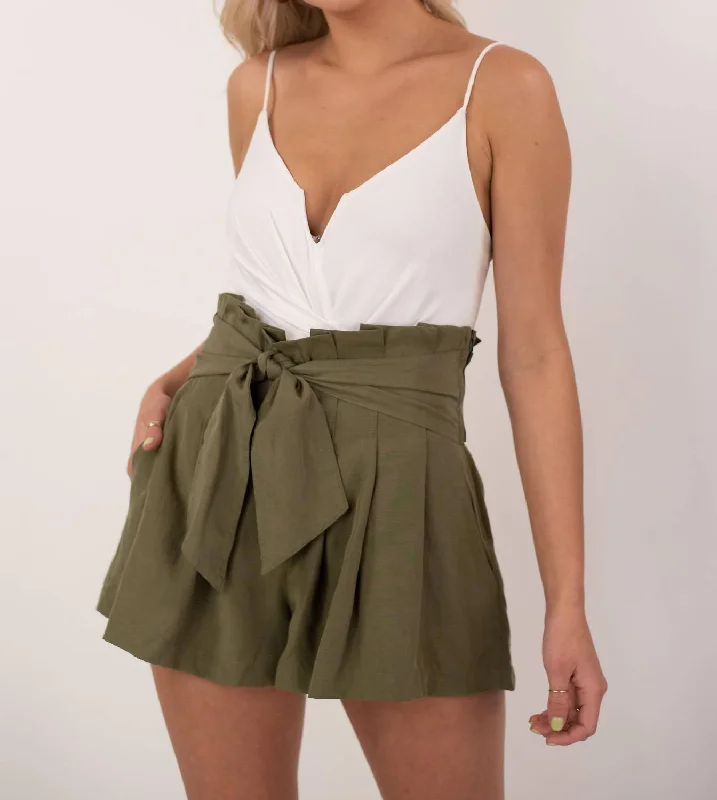 Shorts For Road Trips-Marika Shorts In Olive