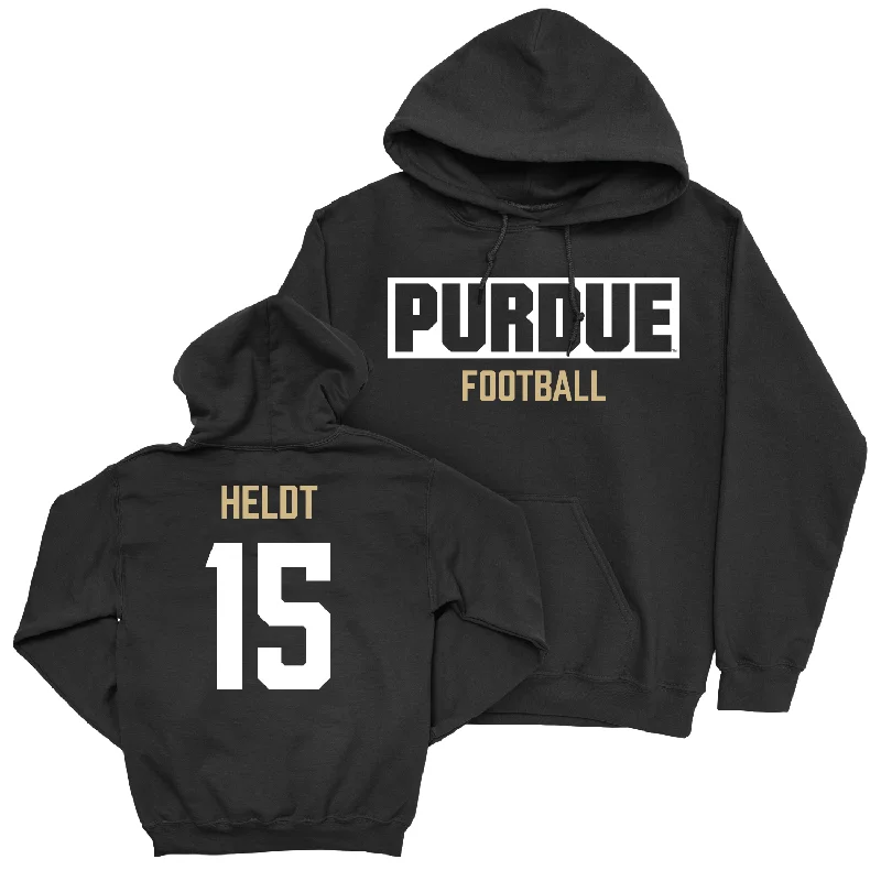 Hoodie For Motorcycle Riding-Football Black Staple Hoodie - Will Heldt | #15