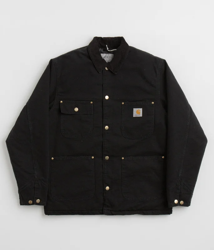 Jackets With Wool Blend-Carhartt OG Chore Coat - Black / Black