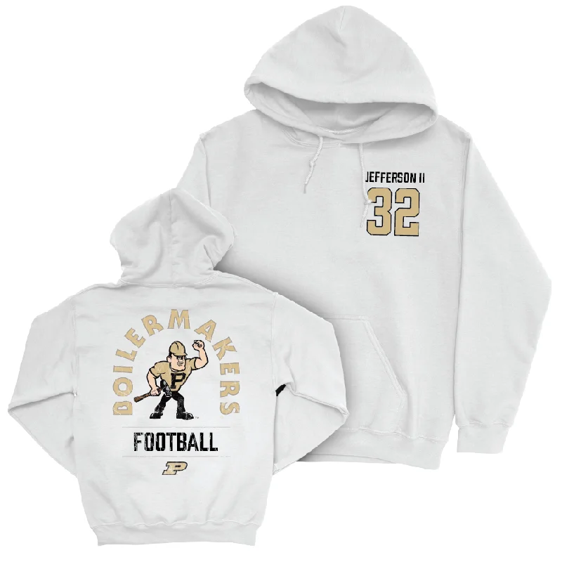 Hoodie For Hunters-Football White Mascot Hoodie  - Joseph Jefferson II