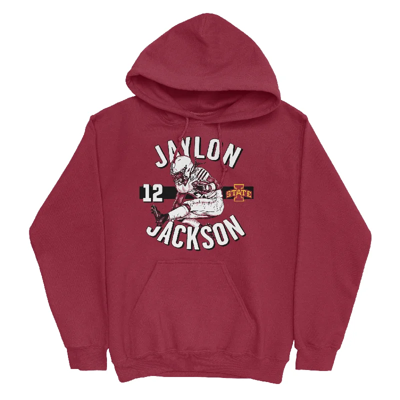 Hoodie For Tall Men-EXCLUSIVE RELEASE: Jaylon Jackson Hurdle Crimson Hoodie