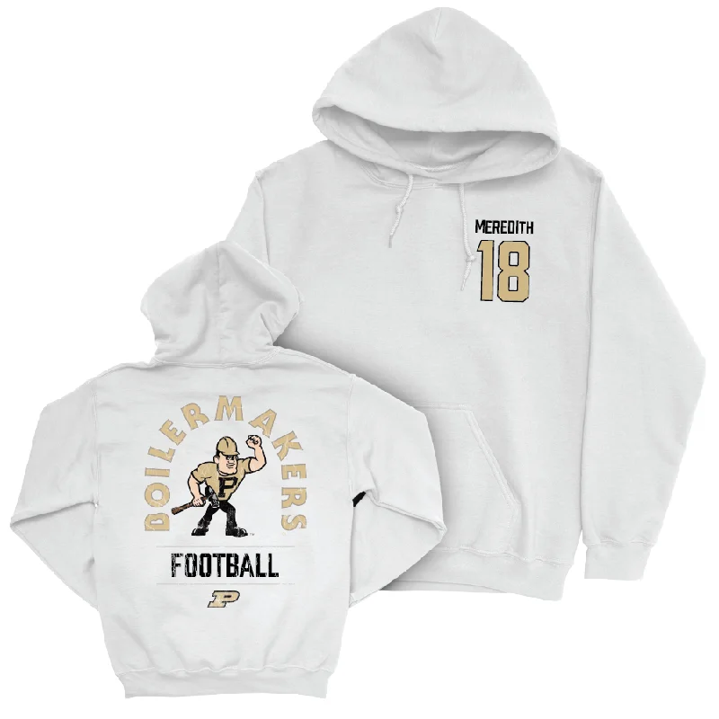 Hoodie For Farmers-Football White Mascot Hoodie  - Bennett Meredith