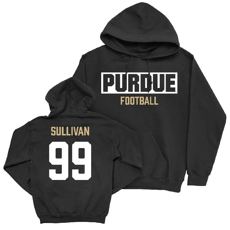 Hoodie With Side Zippers-Football Black Staple Hoodie - Jack Sullivan | #99