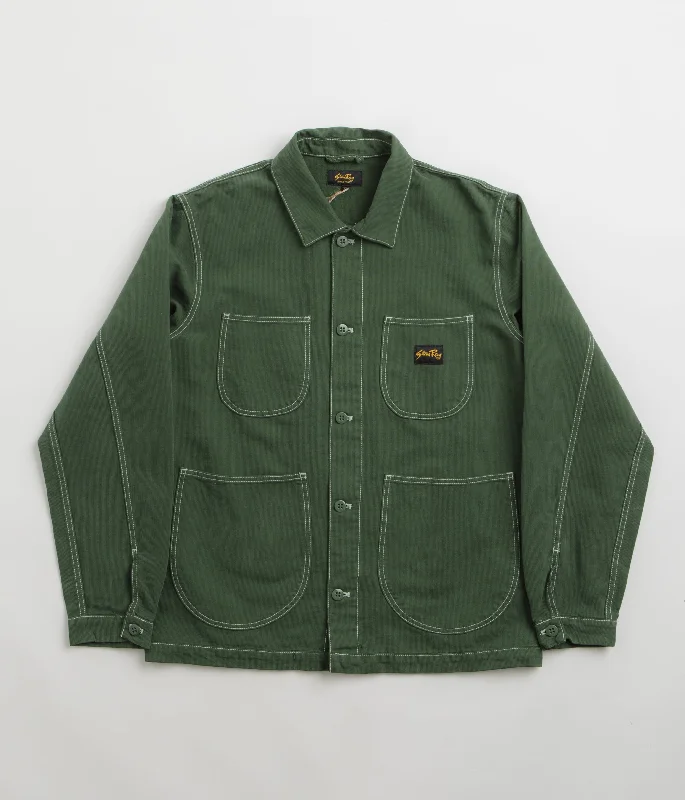 Jackets For Ranchers-Stan Ray Coverall Jacket - Racing Green Bedford Cord