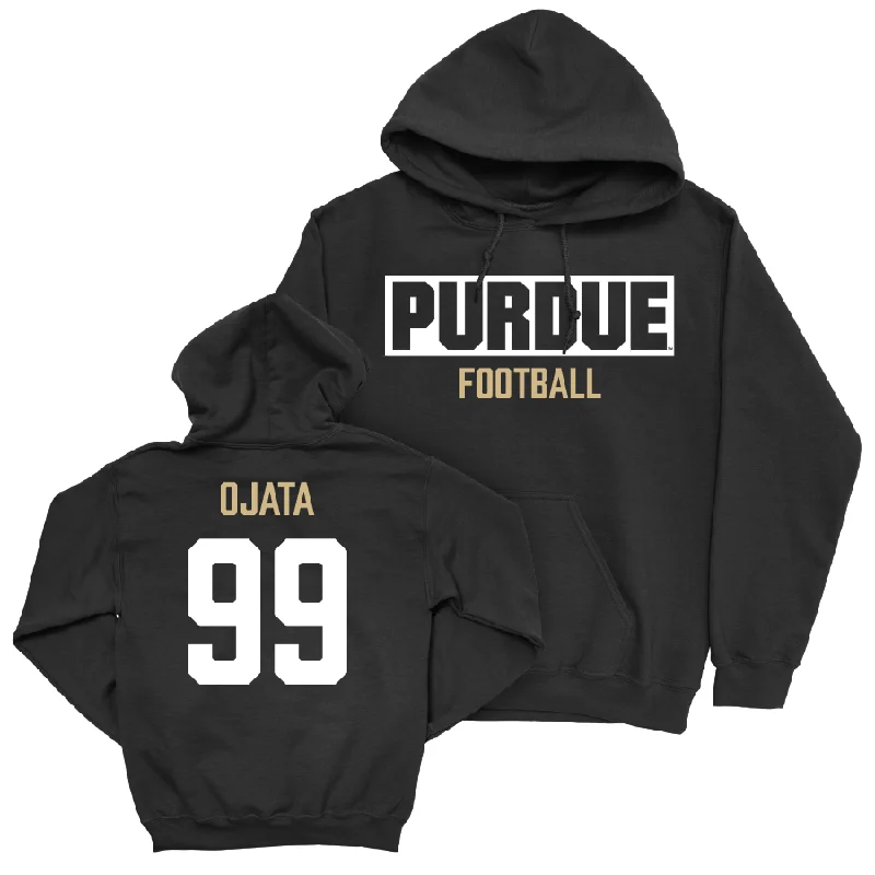 Hoodie With Custom Logo-Football Black Staple Hoodie  - Jireh Ojata