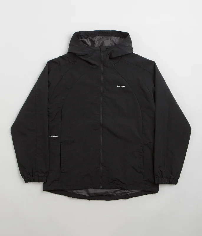 Jackets With Snap Buttons-HUF Set Shell Jacket - Blackout