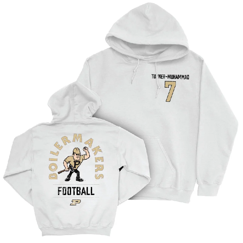 Hoodie For Mountaineering-Football White Mascot Hoodie   - Salim Turner-Muhammad