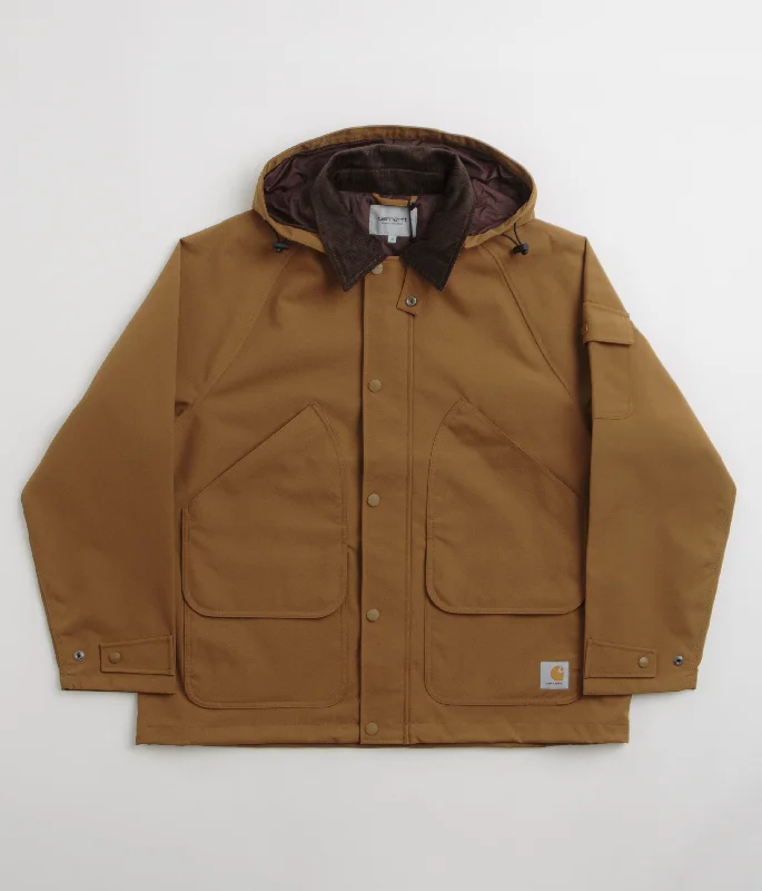 Jackets For Factory Workers-Carhartt Clarton Jacket - Hamilton Brown / Tobacco