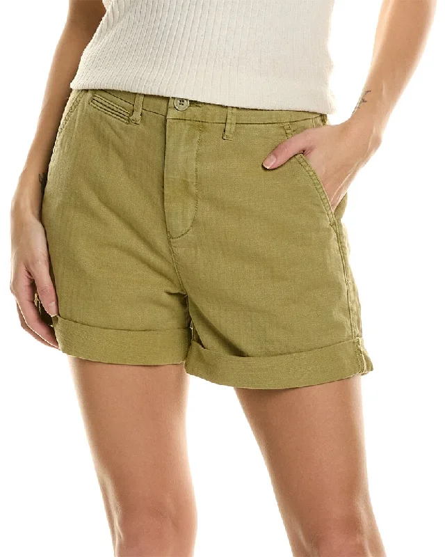 Shorts With Polyester Blend-Current/Elliott The Vacay Khaki Short