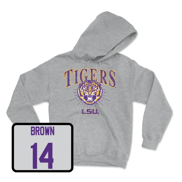 Hoodie For Firefighters-Football Sport Grey Tigers Hoodie - Jalen Brown