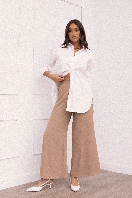 Pants With Brand Logos-Laila Pant - Taupe