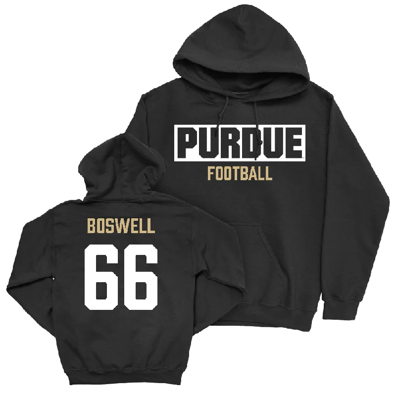 Hoodie For Petite Women-Football Black Staple Hoodie   - Anthony Boswell