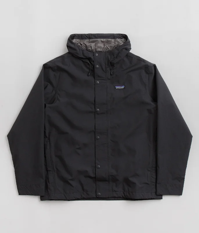 Jackets For Road Trips-Patagonia Jackson Glacier Rain Jacket - Ink Black