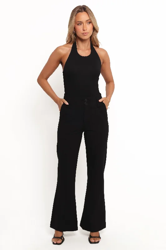 Pants With Bold Graphics-Bimmi Flare Pant - Black