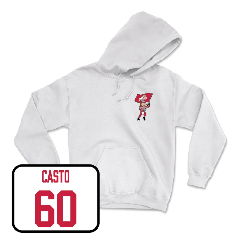 Hoodie With Fuzzy Lining-Football White Brutus Hoodie   - Cade Casto