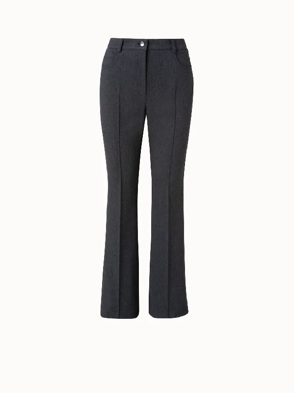 Pants For Hip-Hop Style-Bootcut Leg Pants in Cotton Denim Stretch