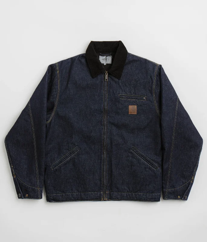 Jackets For Extreme Cold-Carhartt OG Detroit Jacket - Blue / Black Rinsed