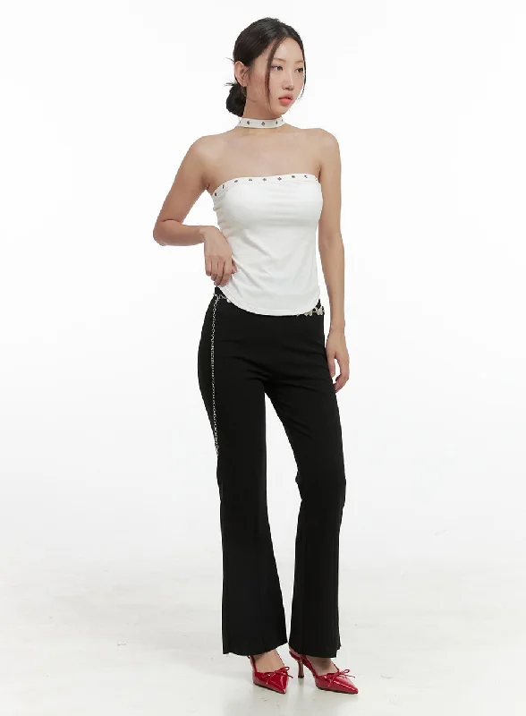 Pants For Tall Women-Solid Slacks OG406