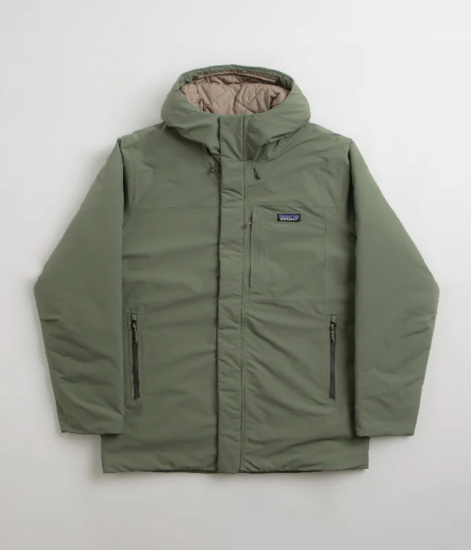 Jackets With Bold Graphics-Patagonia Windshadow Parka - Terrain Green