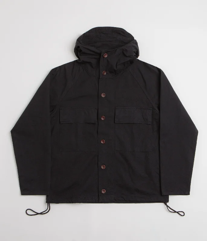 Jackets With Silk Blend-Service Works Allotment Parka - Black