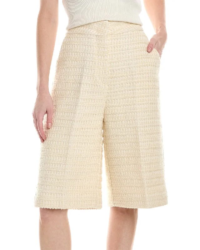 Shorts With Belt Loops-Piazza Sempione Wool-Blend Short