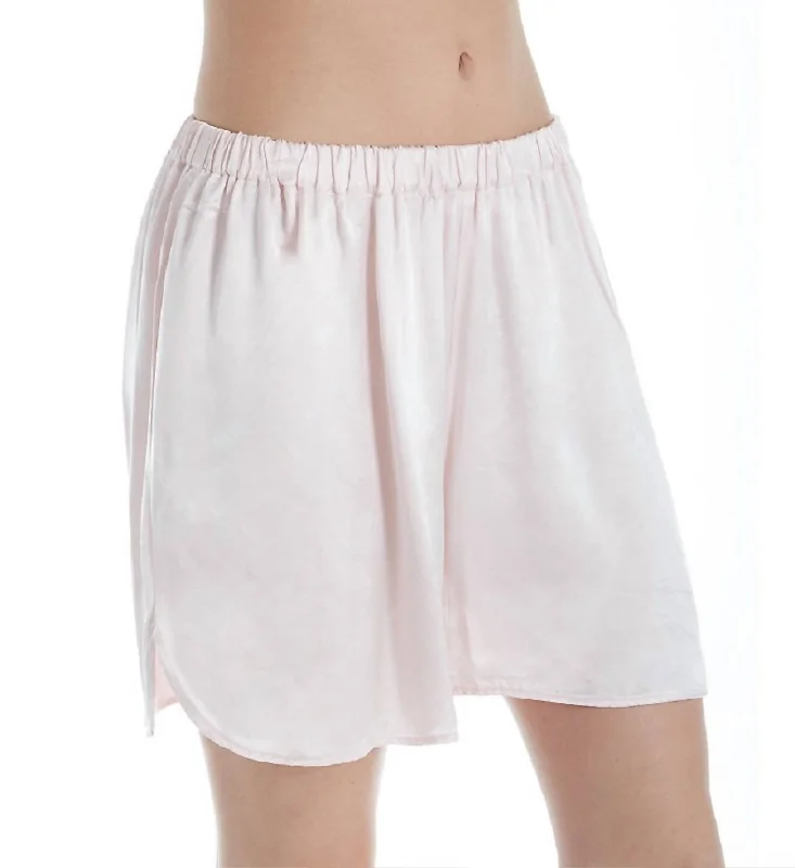 Shorts With Abstract Print-Brittany Satin Short In Blush