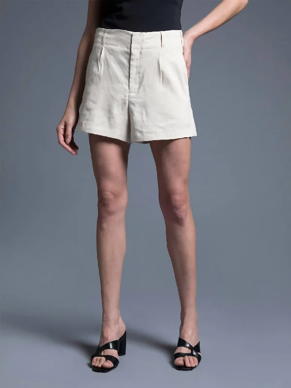 Shorts For Postpartum Recovery-Rosalia Shorts In Pale Taupe