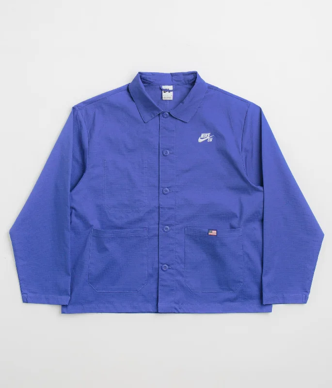 Jackets For Outdoor Adventures-Nike SB Team USA Chore Jacket - Astronomy Blue / White