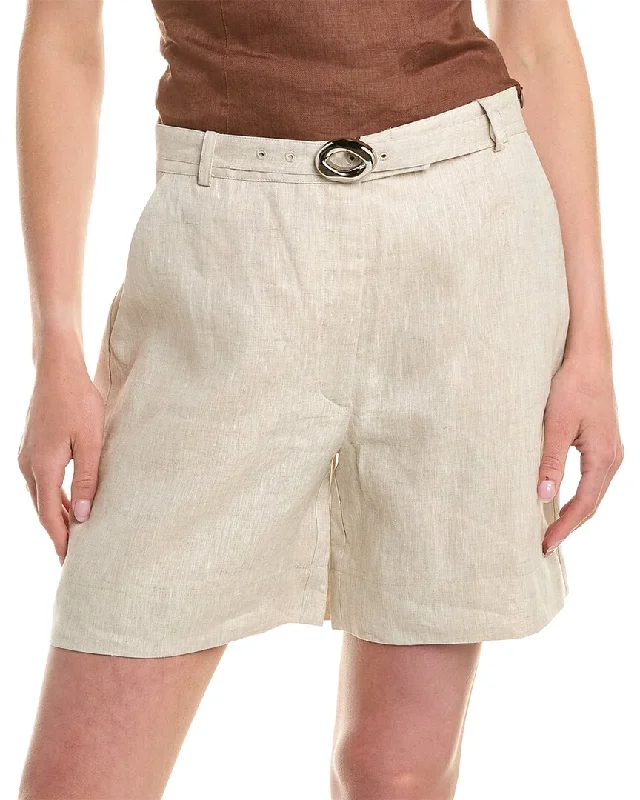 Shorts For Nurses-Nicholas Lavinia Tailored Linen Short