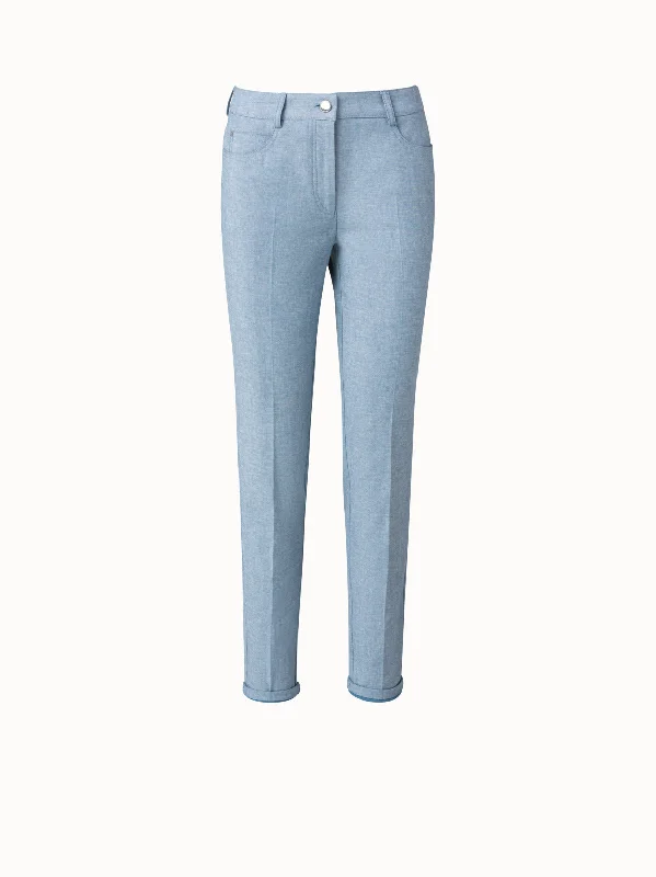 Pants For Gothic Style-Magda Pant In Cotton Denim Stretch