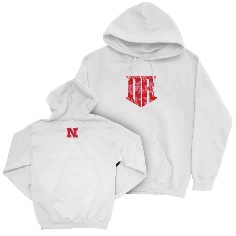 Hoodie With Crop Top Style-EXCLUSIVE RELEASE: Dylan Raiola Logo White Hoodie