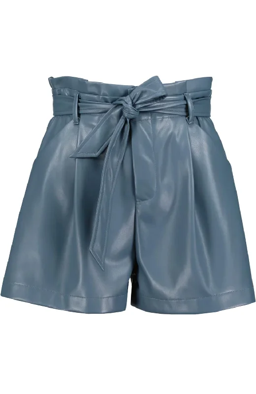 Shorts For Spring-Caitlin Vegan Leather Short In Cascade