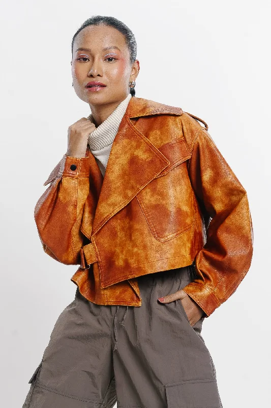 Jackets For Work-Rustic Wash Biker Jacket