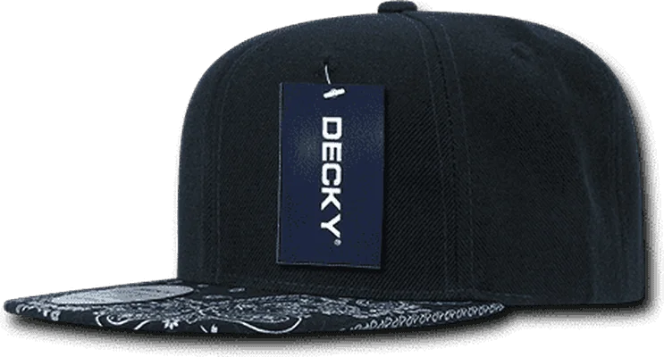 Hat For Gym-Decky 1093 Bandanna Snapback Cap - Navy Navy