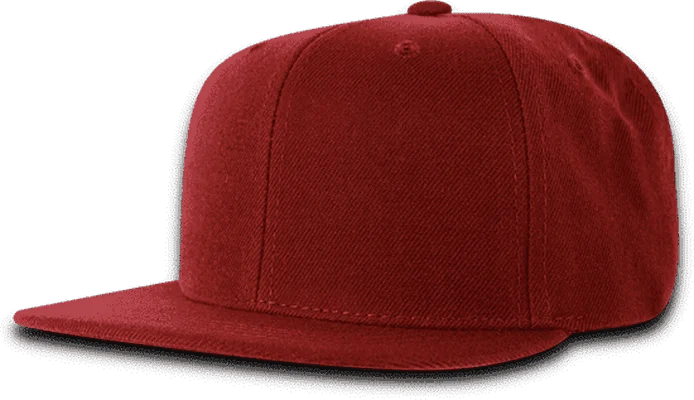 Hat For Skateboarding-Decky 7011 Youth Snapback Cap - Cardinal