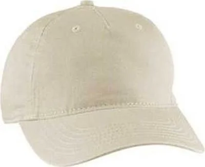 Hat With Moisture-Wicking Tech-Econscious EC7087 Twill 5-Panel Unstructured Cap - Oyster