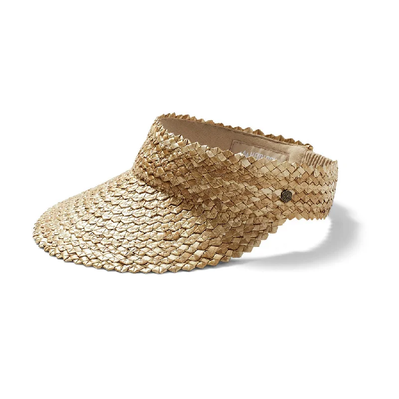 Hat With Neck Cover-Hemlock Hat Co - Capri Visor in Honeycomb