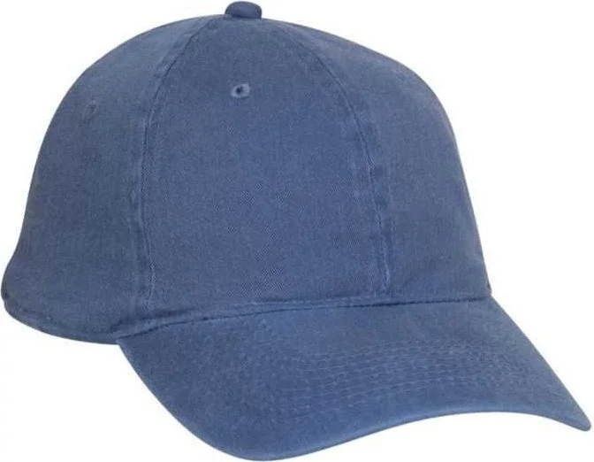 Hat For Cruise-OTTO 10-271 Stretchable Washed Pigment Dyed Cotton Twill Low Profile Pro Style Soft Crown Cap - Sky Blue