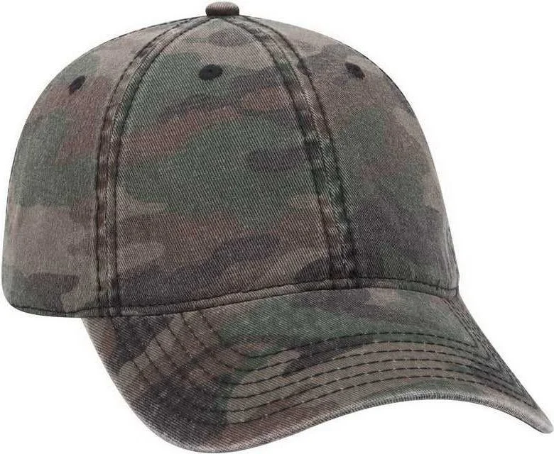 Hat For Concerts-OTTO 103-713 Camouflage Garment Washed Cotton Twill Low Profile Pro Style Cap - Camo 004