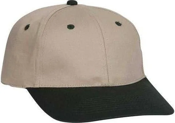 Hat For Snow-OTTO 11-018 Stretchable Deluxe Brushed Cotton Twill 6 Panel Low Profile Pro Style Cap - Dark Green Khaki