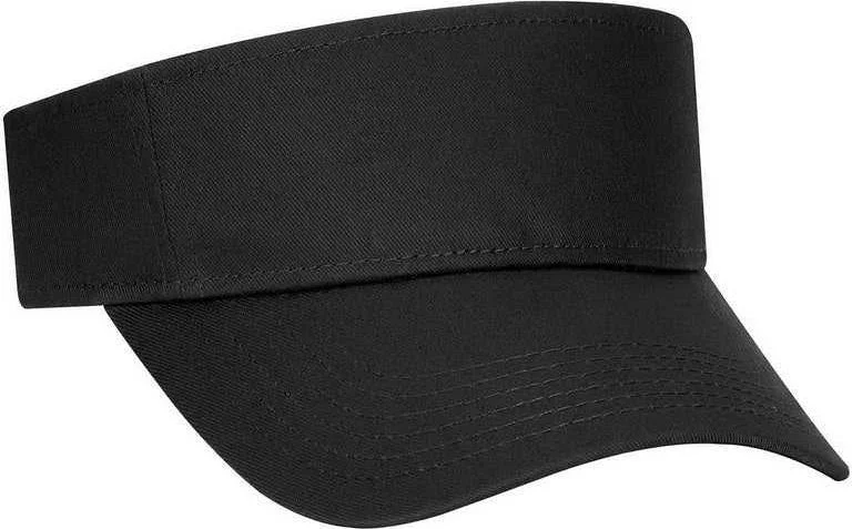 Hat For Cruise-OTTO 152-1119 100% Cotton Twill Youth Sun Visor - Black