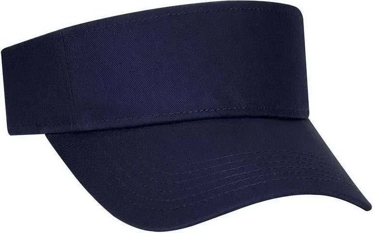 Hat For Poolside-OTTO 152-1119 100% Cotton Twill Youth Sun Visor - Navy