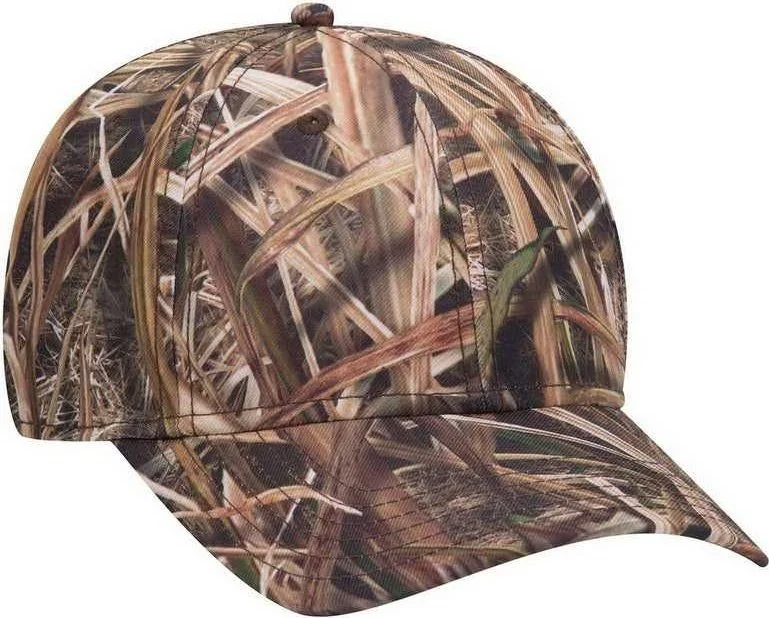 Hat For Babies-OTTO 171-1295  Mossy Oak Camouflage Superior Polyester Twill 6 Panel Low Profile Baseball Cap - Shadow Grass Blades