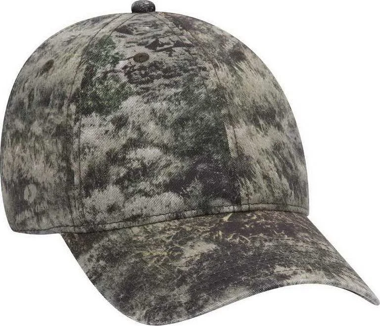 Hat For Girls-OTTO 171-1296  Mossy Oak Camouflage Garment Washed Superior Cotton Twill 6 Panel Low Profile Baseball Cap - Mountain Country Range