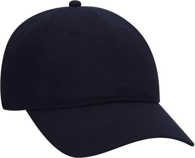 Hat For Women-OTTO 18-010 Brushed Cotton Twill Low Profile Pro Style Cap - Navy