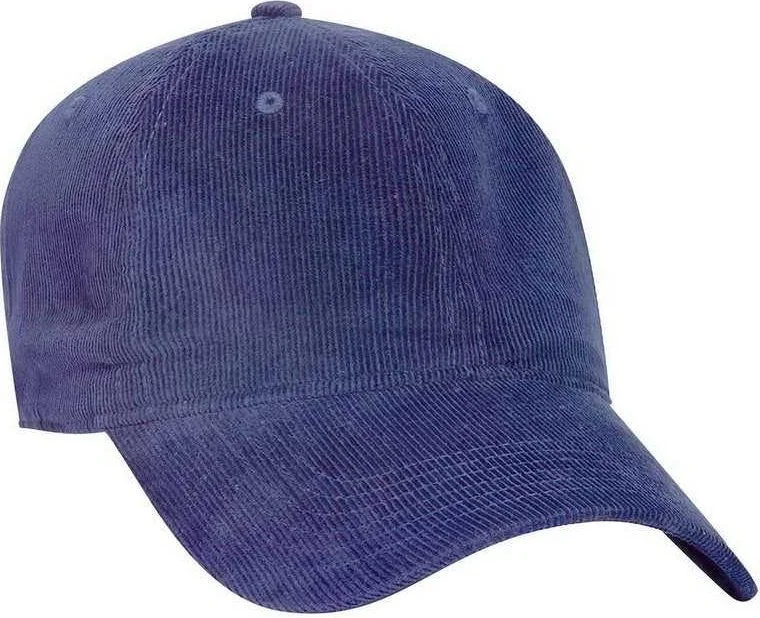 Hat With High-End Design-OTTO 18-1272  6 Panel Low Profile Baseball Cap - Navy